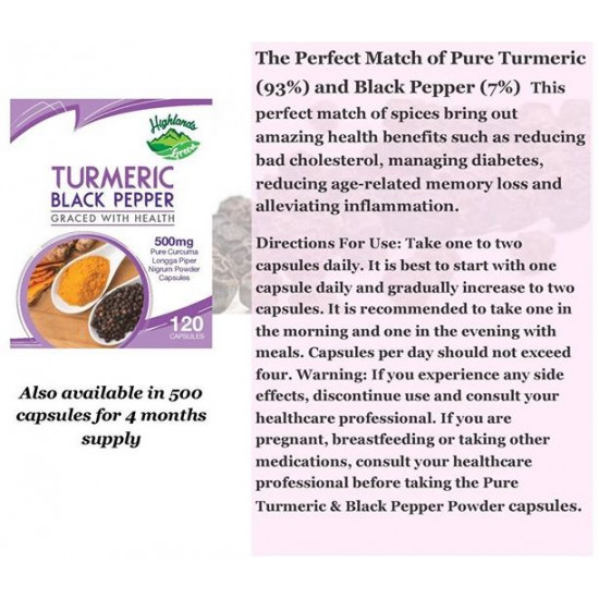 HG TUMERIC BLACK PEPPER - POWDER-FILLED CAPSULES