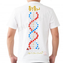 YHVH DNA LLETTERS BACK WHITE TEE